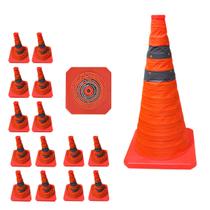 Cone Obra Segurança Retratil Kit 14 Uni Rodovia Sinalizaçao Estrada Rua Dobravel Flexivel Estacionamento Balizador Cone Obra Segurança Retratil Kit 14 Uni Rodovia Sinalizaçao Estrada Rua Dobravel Flexivel Estacionamento Balizador