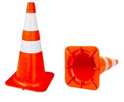 Cone P/ Sinalização C/ Base de Borracha 75CM Cor: Laranja/Branco -EPI 360