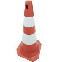 Cone P/ Sinalização Rigido C/ Faixas Refletivas 75cm Cor: Laranja/Branco -EPI 360