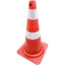 Cone para sinalização 75 cm com 2 faixas - 700.00652 - Plastcor - Plastcor