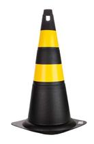 Cone para sinalizacao preto/amarelo - 70cm