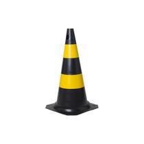 Cone Para Sinalização Preto/Amarelo 75cm Marca Conversão Cone Para Sinalização Preto/Amarelo 75cm Marca Conversão
