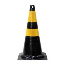 Cone Plastcor PVC Flexível Amarelo e Preto 75CM