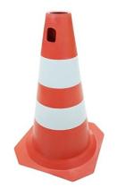Cone Plástico de Sinalização 75 cm - Laranja com Faixas Brancas - Plastcor Cone Plástico de Sinalização 75 cm - Laranja com Faixas Brancas - Plastcor