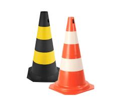 Cone Plástico de Sinalização para Garagem de Condomínio (75cm)