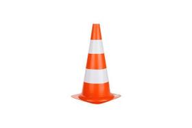 Cone Plástico Laranja e Branco 50cm - DeltaPlus