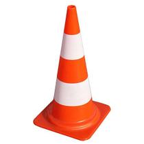 Cone PVC Laranja/Branco de 75CM