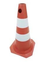 Cone pvc rigido epi360 laranja e branco 50cm
