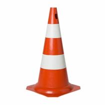 Cone Pvc Sinalização 50 Cm Kit 6 Unidades + 12mts Corrente