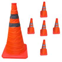 Cone Retratil Estrada Alerta Kit 5 Uni Obra Rodovia Segurança Dobravel Flexivel Sinalizaçao Emergencia Estacionamento Cone Retratil Estrada Alerta Kit 5 Uni Obra Rodovia Segurança Dobravel Flexivel Sinalizaçao Emergencia Estacionamento