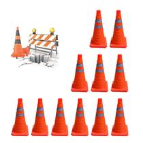 Cone Retratil Kit 11 Uni Sinalizaçao Portatil Dobravel Estrada Rodovia Balizador Flexivo Obra Segurança Emergencia Cone Retratil Kit 11 Uni Sinalizaçao Portatil Dobravel Estrada Rodovia Balizador Flexivo Obra Segurança Emergencia
