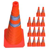 Cone Retratil Kit 14 Uni Portatil Sinalizador Dobravel Flexivel Segurança Obra Estacionamento Estrada Trafego Rodovia Cone Retratil Kit 14 Uni Portatil Sinalizador Dobravel Flexivel Segurança Obra Estacionamento Estrada Trafego Rodovia