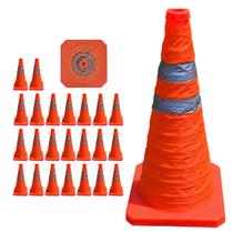Cone Retratil Kit 23 Uni Refletivo Portatil Dobravel Sinalizaçao Estrada Trafego Obra Segurança Balizador Emergencia Cone Retratil Kit 23 Uni Refletivo Portatil Dobravel Sinalizaçao Estrada Trafego Obra Segurança Balizador Emergencia
