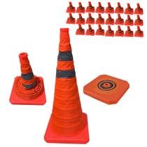 Cone Retratil Kit 23 Uni Sinalizaçao Portatil Dobravel Estrada Rodovia Emergencia Flexivo Obra Balizador Segurança Cone Retratil Kit 23 Uni Sinalizaçao Portatil Dobravel Estrada Rodovia Emergencia Flexivo Obra Balizador Segurança
