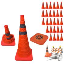 Cone Retratil Kit 27 Portatil Sinalizaçao Transito Construçao Balizador Trafego Estacionamento Obra Segurança Dobravel Cone Retratil Kit 27 Portatil Sinalizaçao Transito Construçao Balizador Trafego Estacionamento Obra Segurança Dobravel