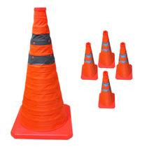 Cone Retratil Kit 4 Uni Portatil Sinalizaçao Obra Estacionamento Balizador Emergencia Construçao Segurança Dobravel Cone Retratil Kit 4 Uni Portatil Sinalizaçao Obra Estacionamento Balizador Emergencia Construçao Segurança Dobravel