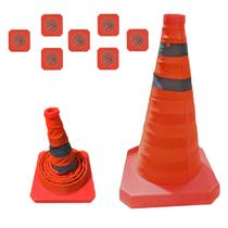 Cone Retratil Kit 7 Uni Estrada Dobravel Flexivel Sinalizaçao Alerta Obra Rodovia Segurança Emergencia Estacionamento Cone Retratil Kit 7 Uni Estrada Dobravel Flexivel Sinalizaçao Alerta Obra Rodovia Segurança Emergencia Estacionamento