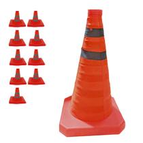 Cone Retratil Kit 9 Uni Sinalizaçao Portatil Dobravel Flexivel Seguranca Obra Baliza Estrada Trafego Rodovia Rua Cone Retratil Kit 9 Uni Sinalizaçao Portatil Dobravel Flexivel Seguranca Obra Baliza Estrada Trafego Rodovia Rua