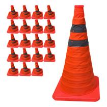 Cone Retratil Obra Kit 21 Uni Sinalizador Portatil Flexivel Baliza Rodovia Dobravel Estrada Segurança Alerta Viario Cone Retratil Obra Kit 21 Uni Sinalizador Portatil Flexivel Baliza Rodovia Dobravel Estrada Segurança Alerta Viario