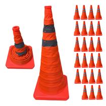 Cone Retratil Portatil Kit 23 Uni Sinalizaçao Construçao Balizador Trafego Obra Estacionamento Segurança Dobravel Cone Retratil Portatil Kit 23 Uni Sinalizaçao Construçao Balizador Trafego Obra Estacionamento Segurança Dobravel
