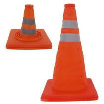 Cone Retratil Portatil Sinalizador Dobravel Flexivel Obra Trafego Segurança Estacionamento Estrada Rodovia Balizador Cone Retratil Portatil Sinalizador Dobravel Flexivel Obra Trafego Segurança Estacionamento Estrada Rodovia Balizador