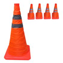 Cone Retratil Sinalizaçao Kit 4 Uni Portatil Dobravel Flexivel Segurança Obra Estacionamento Estrada Trafego Rodovia Cone Retratil Sinalizaçao Kit 4 Uni Portatil Dobravel Flexivel Segurança Obra Estacionamento Estrada Trafego Rodovia