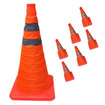 Cone Retratil Sinalizaçao Kit 6 Uni Portatil Flexivel Obra Trafego Baliza Dobravel Estacionamento Segurança Estrada Cone Retratil Sinalizaçao Kit 6 Uni Portatil Flexivel Obra Trafego Baliza Dobravel Estacionamento Segurança Estrada