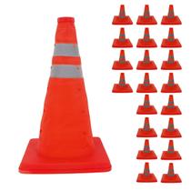 Cone Retratil Sinalizador Kit 20 Uni Transito Trafego Obra Segurança Estrada Rodovia Baliza Dobravel Portatil Flexivel Cone Retratil Sinalizador Kit 20 Uni Transito Trafego Obra Segurança Estrada Rodovia Baliza Dobravel Portatil Flexivel