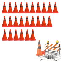Cone Retratil Sinalizador Kit 25 Uni Obra Portatil Flexivel Baliza Rodovia Dobravel Estrada Segurança Alerta Viario Cone Retratil Sinalizador Kit 25 Uni Obra Portatil Flexivel Baliza Rodovia Dobravel Estrada Segurança Alerta Viario