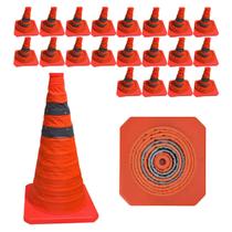 Cone Retratil Sinalizador Obra Kit 22 Uni Portatil Flexivel Baliza Rodovia Dobravel Estrada Segurança Alerta Viario Cone Retratil Sinalizador Obra Kit 22 Uni Portatil Flexivel Baliza Rodovia Dobravel Estrada Segurança Alerta Viario