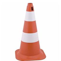 Cone Rígido Laranja/Branco 75 Cm