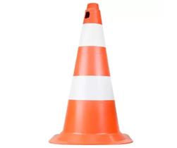 Cone Rígido Sinalização PLT Laranja/Branco 50 cm Proteplus