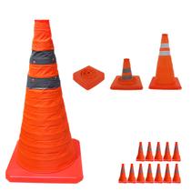 Cone Rodovia Kit 12 Uni Retratil Transito Flexivel Segurança Estrada Emergencia Dobravel Alerta Obra Sinalizaçao Rua Cone Rodovia Kit 12 Uni Retratil Transito Flexivel Segurança Estrada Emergencia Dobravel Alerta Obra Sinalizaçao Rua
