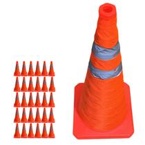 Cone Rodovia Kit 30 Uni Retratil Flexivel Segurança Transito Obra Sinalizaçao Dobravel Estrada Rua Alerta Emergencia Cone Rodovia Kit 30 Uni Retratil Flexivel Segurança Transito Obra Sinalizaçao Dobravel Estrada Rua Alerta Emergencia