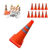 Cone Rodovia Retratil Kit 11 Uni Transito Flexivel Segurança Estrada Emergencia Dobravel Alerta Obra Sinalizaçao Rua Cone Rodovia Retratil Kit 11 Uni Transito Flexivel Segurança Estrada Emergencia Dobravel Alerta Obra Sinalizaçao Rua