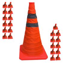 Cone Rodovia Retratil Kit 23 Uni Flexivel Segurança Transito Estrada Rua Alerta Obra Sinalizaçao Emergencia Dobravel Cone Rodovia Retratil Kit 23 Uni Flexivel Segurança Transito Estrada Rua Alerta Obra Sinalizaçao Emergencia Dobravel