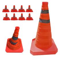 Cone Rodovia Retratil Kit 8 Uni Transito Flexivel Segurança Estrada Emergencia Dobravel Alerta Obra Sinalizaçao Rua Cone Rodovia Retratil Kit 8 Uni Transito Flexivel Segurança Estrada Emergencia Dobravel Alerta Obra Sinalizaçao Rua
