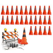 Cone Segurança Kit 27 Uni Retratil Flexivel Alerta Obra Dobravel Rodovia Estrada Sinalizaçao Emergencia Estacionamento Cone Segurança Kit 27 Uni Retratil Flexivel Alerta Obra Dobravel Rodovia Estrada Sinalizaçao Emergencia Estacionamento
