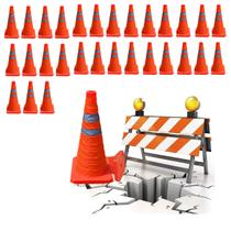 Cone Segurança Kit 29 Uni Retratil Flexivel Alerta Obra Dobravel Rodovia Estrada Sinalizaçao Emergencia Estacionamento Cone Segurança Kit 29 Uni Retratil Flexivel Alerta Obra Dobravel Rodovia Estrada Sinalizaçao Emergencia Estacionamento