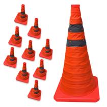 Cone Segurança Kit 9 Uni Retratil Guarda Rodovia Sinalizador Dobravel Baliza Aviso Alerta Viario Estrada Estacionamento Cone Segurança Kit 9 Uni Retratil Guarda Rodovia Sinalizador Dobravel Baliza Aviso Alerta Viario Estrada Estacionamento