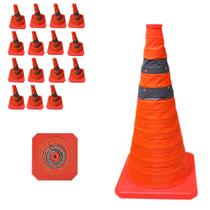 Cone Segurança Portatil Kit 15 Uni Sinalizador Retratil Transito Aviso Acidente Estacionamento Estrada Rodovia Rua Cone Segurança Portatil Kit 15 Uni Sinalizador Retratil Transito Aviso Acidente Estacionamento Estrada Rodovia Rua