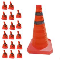 Cone Segurança Portatil Kit 17 Uni Sinalizador Retratil Transito Aviso Acidente Estacionamento Estrada Rodovia Rua Cone Segurança Portatil Kit 17 Uni Sinalizador Retratil Transito Aviso Acidente Estacionamento Estrada Rodovia Rua