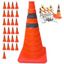 Cone Segurança Retratil Flexivel Alerta Obra Kit 25 Uni Dobravel Rodovia Estrada Sinalizaçao Emergencia Estacionamento Cone Segurança Retratil Flexivel Alerta Obra Kit 25 Uni Dobravel Rodovia Estrada Sinalizaçao Emergencia Estacionamento