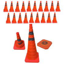 Cone Segurança Retratil Kit 19 Uni Flexivel Alerta Obra Dobravel Rodovia Estrada Sinalizaçao Emergencia Estacionamento Cone Segurança Retratil Kit 19 Uni Flexivel Alerta Obra Dobravel Rodovia Estrada Sinalizaçao Emergencia Estacionamento