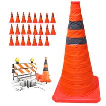Cone Segurança Retratil Kit 23 Uni Flexivel Alerta Obra Dobravel Rodovia Estrada Sinalizaçao Emergencia Estacionamento Cone Segurança Retratil Kit 23 Uni Flexivel Alerta Obra Dobravel Rodovia Estrada Sinalizaçao Emergencia Estacionamento