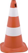 Cone sinalização 75cm laranja/branco polietileno Vonder