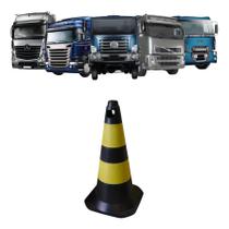 Cone Sinalização Caminhão Carro Onibus Amarelo/preto 500mm