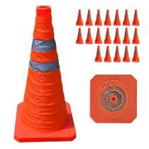 Cone Sinalizaçao Kit 19 Uni Retratil Flexivel Estrada Dobravel Alerta Obra Rodovia Segurança Emergencia Estacionamento Cone Sinalizaçao Kit 19 Uni Retratil Flexivel Estrada Dobravel Alerta Obra Rodovia Segurança Emergencia Estacionamento