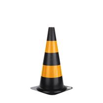 Cone Sinalização Preto/Amarelo De 50Cm - Garagem