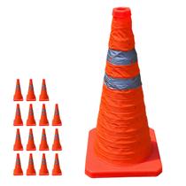 Cone Sinalizaçao Retratil Estrada Kit 15 Uni Trafego Obra Refletivo Portatil Dobravel Segurança Emergencia Balizador Cone Sinalizaçao Retratil Estrada Kit 15 Uni Trafego Obra Refletivo Portatil Dobravel Segurança Emergencia Balizador